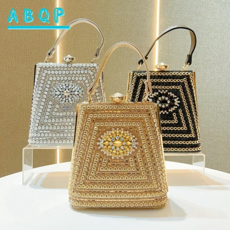 Evening Women's Bag Luxury Brand Diamond-encrusted Sparkling Dinner Party Handbag Fashion Diamond-encrusted Women's Shoulder Bag