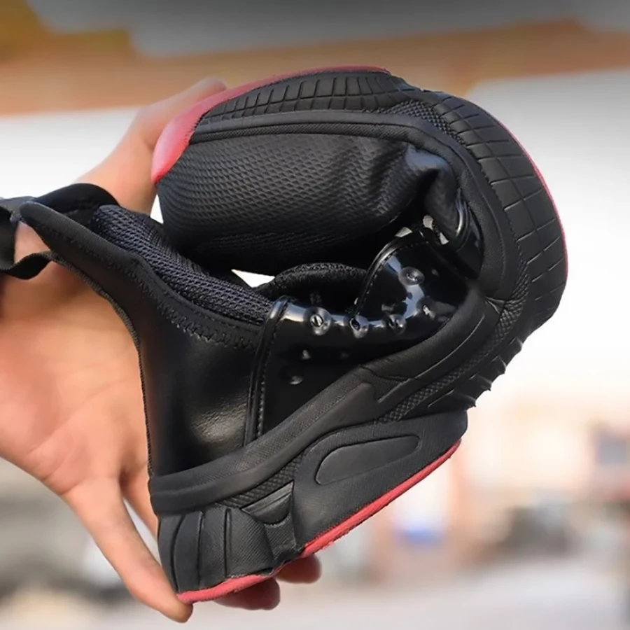 أحذية حماية العمل من الصلب لأصابع القدم للرجال أحذية أمان مضادة للسحق ومضادة للثقب خفيفة الوزن قابلة للتنفس لجميع المواسم أحذية غير رسمية #5