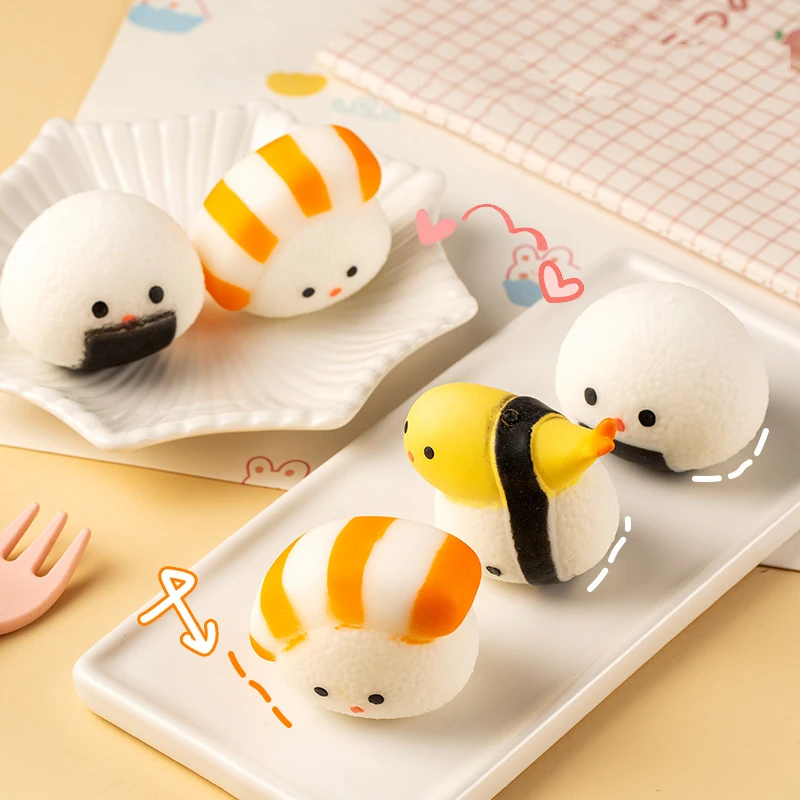 Mainan Simulasi Makanan Sushi Squishy, Mainan Sensorik Lembut, Bola Anti Stres, Mochi Squishy, Mainan Pelepas Stres, Hadiah Pesta, Isian Tas Hadiah