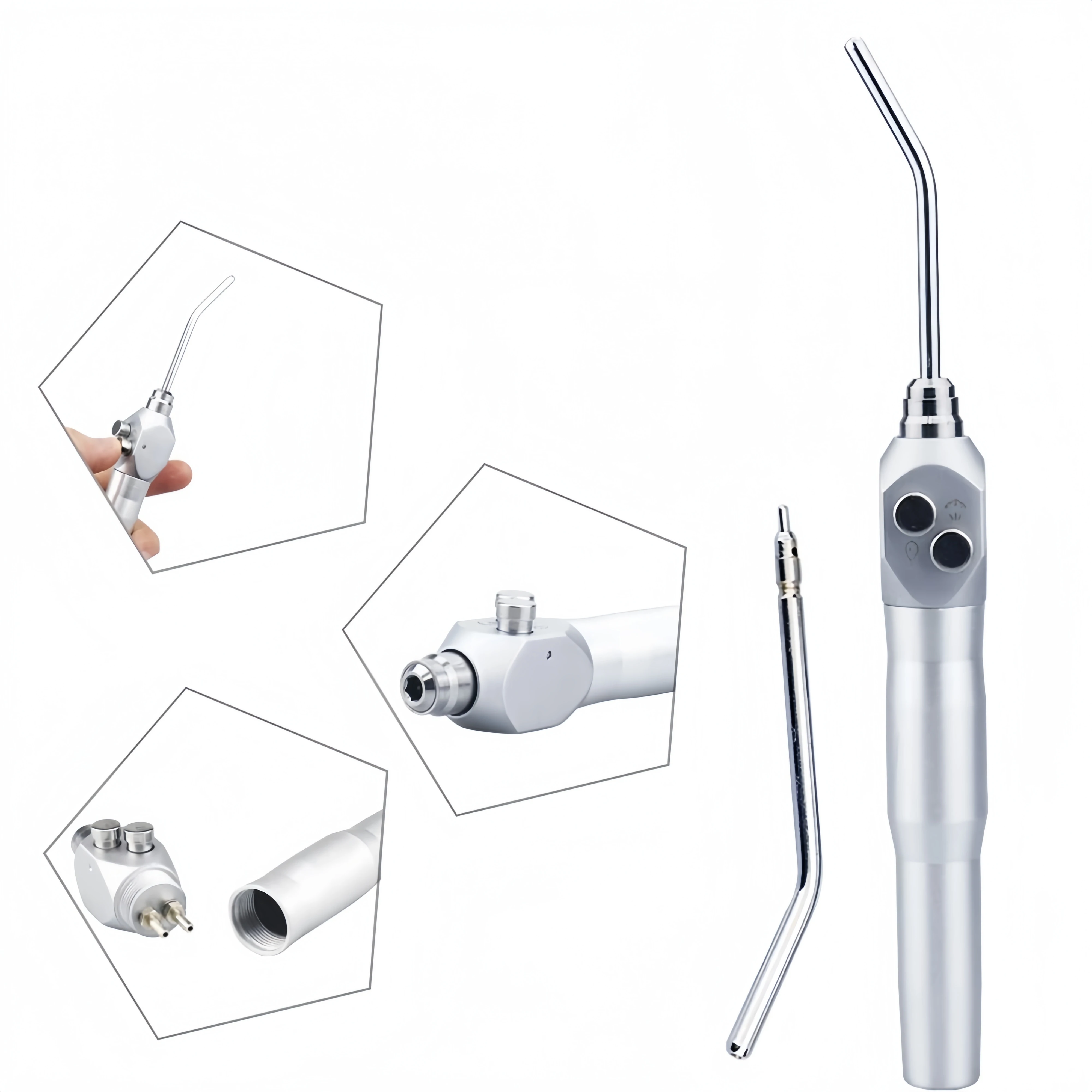 JUMTOP الأسنان الهواء المياه حقنة 3 طريقة حقنة قبضة Denspay الأسنان ثلاثي قبضة تبييض مع 2 نصائح الفوهات