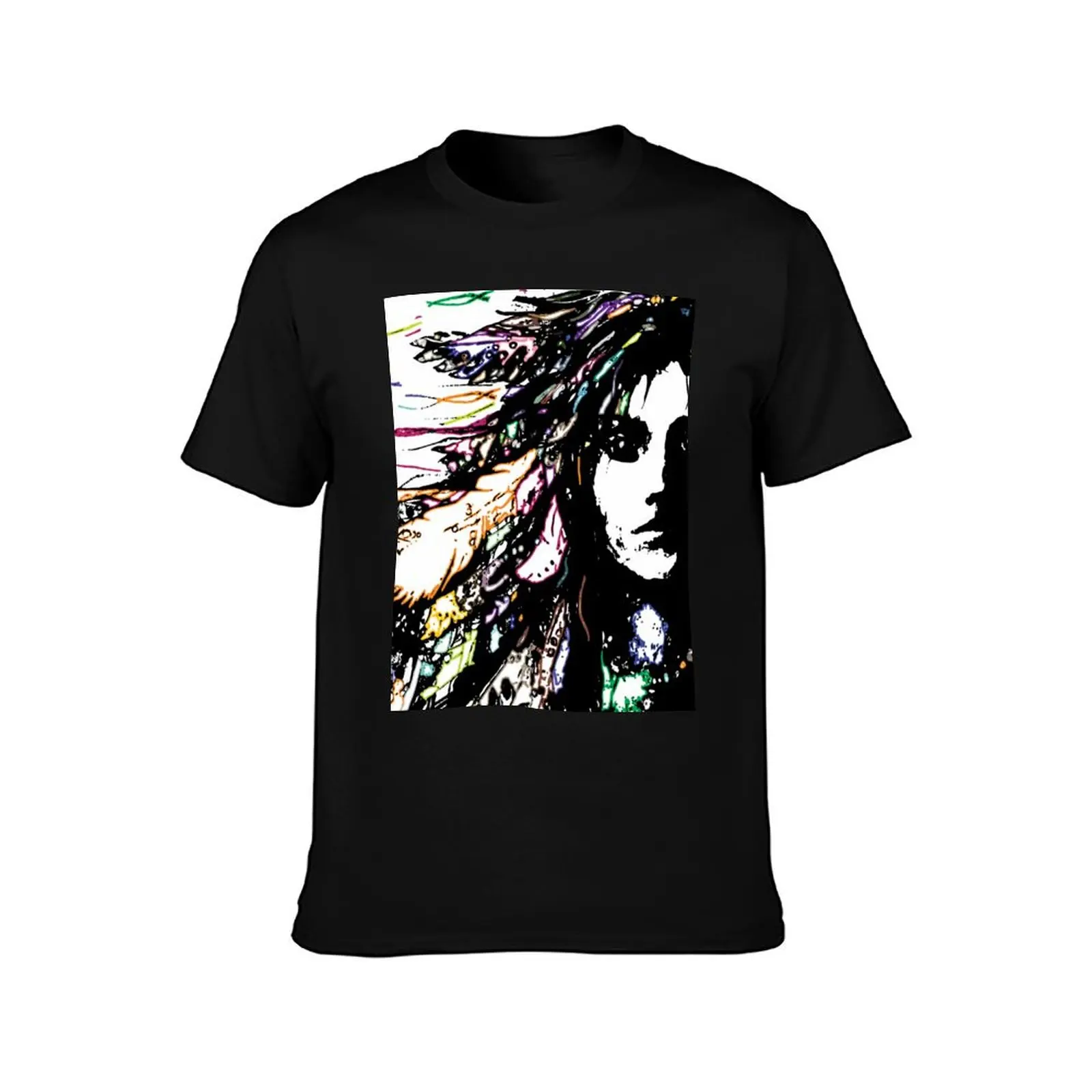 APACHE GIRL AIYANA MEANING INTERNAL BLOSSOM T-Shirt Summer Casual Cotton Tee Oversized Streetwear Tops Vintage Graphic Print