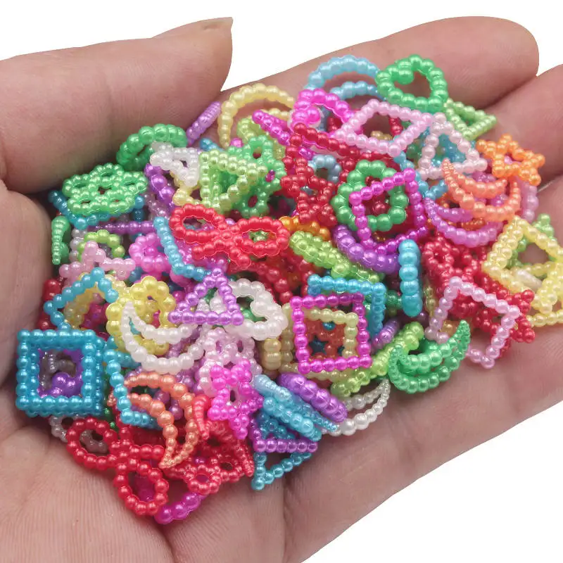 200-400Pcs Star Moon Plastic Buckle Large Hole Hook DIY Decoration Clothing Hat Handmade Necklace Bracelet Gift Crafts Material