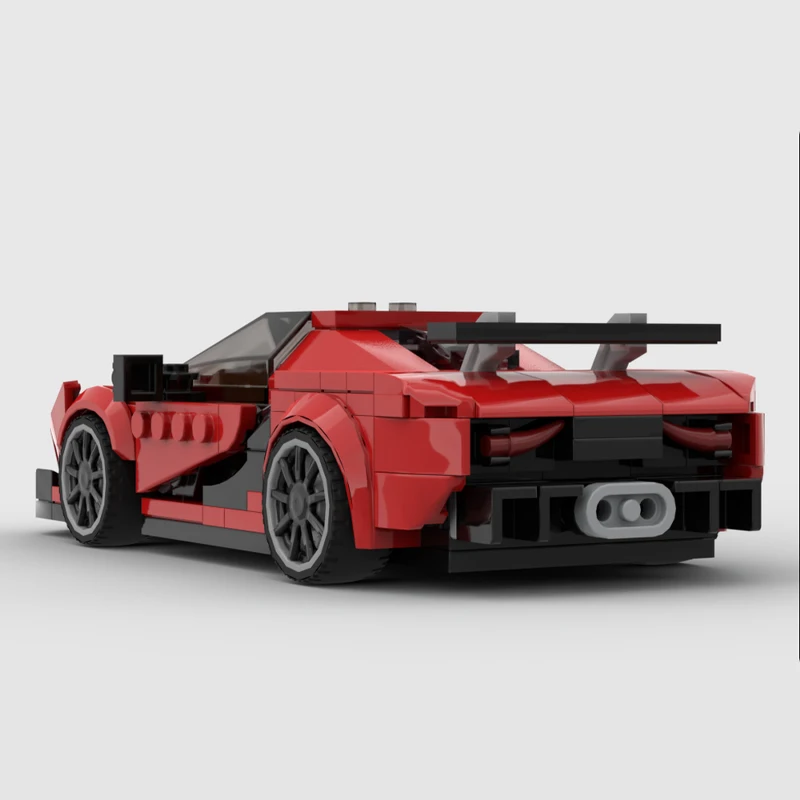 271 Uds. MOC-222091 campeones de velocidad carmesí dominar bloques de construcción garaje coche deportivo partículas Mocs Ideas juguetes para vehículos creativos