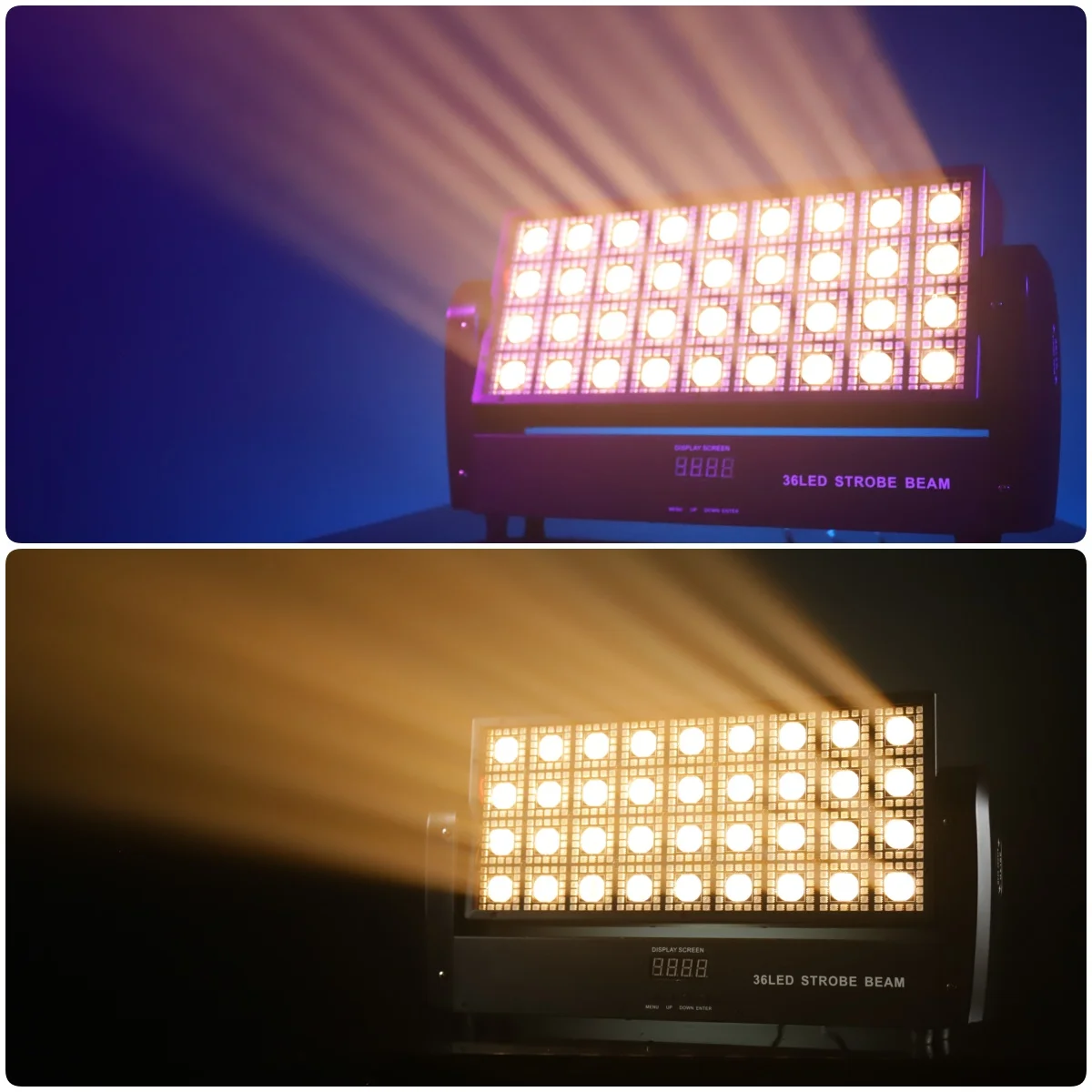 200W Swingable LED Strobe Light Colorful Mixed Pattern Program RGB DMX512 Bright Running Washer Lighting for DJ Party Bar Disco