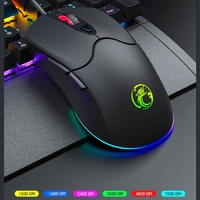 iMICE RGB Backlit USB Wired Gaming Mouse 6 Keys Mice 7200DPI 6 Adjustable Optical Esports Mice for PC Gamer Computer Desktop