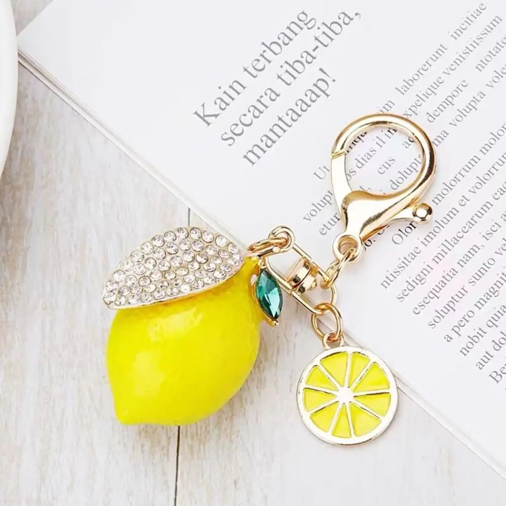 

Аксессуары для сумок, украшения, брелок с лимоном, 3D поделки, имитация сплава, кулон с лимоном, милые креативные подвески с лимоном, подвесные