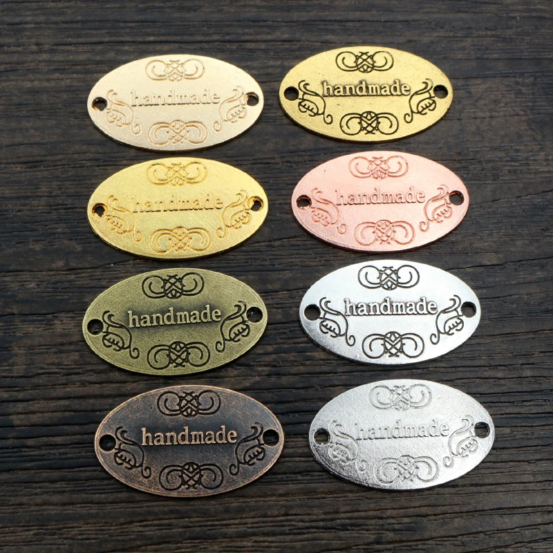 31x19mm 10pcs Antique Bronze Silver Plated Handmade Word In Oval Style Handmade Charms Pendant:DIY for bracelet necklace