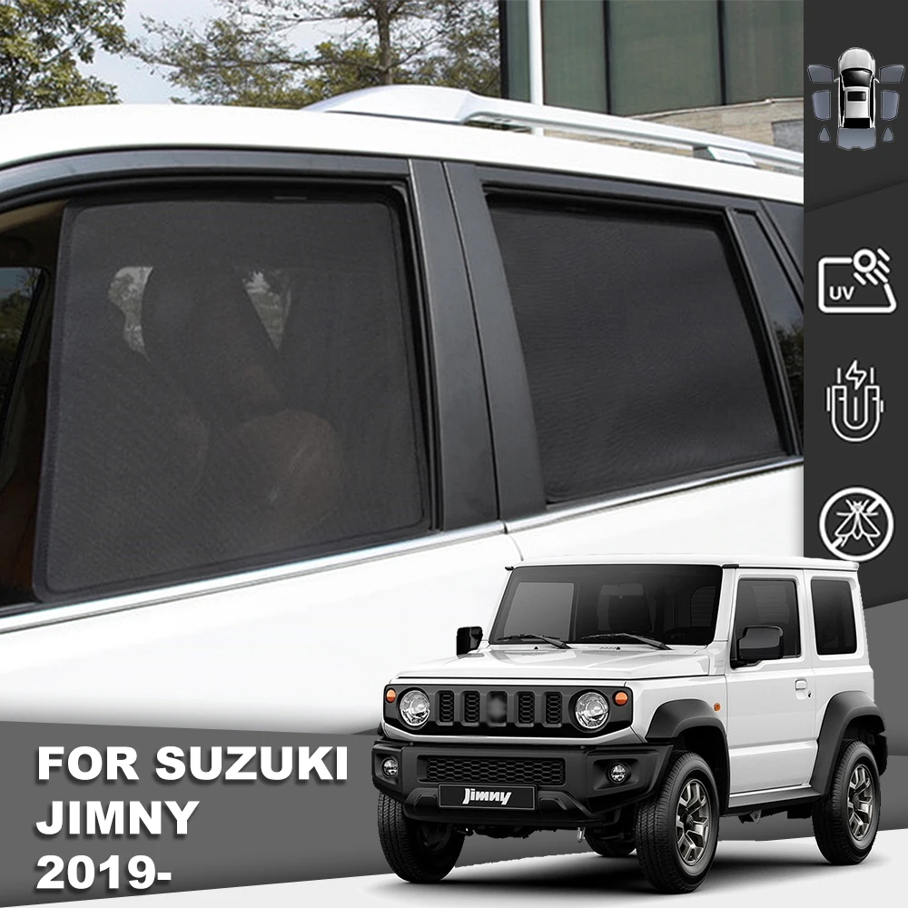 

For Suzuki Jimny 2019-2021 JB74 Magnetic Car Sunshade Front Windshield Mesh Frame Curtain Baby Side Window Sun Shade Visor