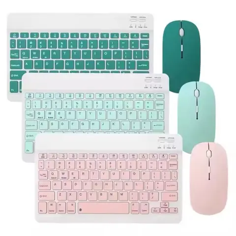 10inch Bluetooth Wireless Keyboard Rechargeable For Mobile Phones Tablet Russian Spanish French AZERT For Android ios Windows