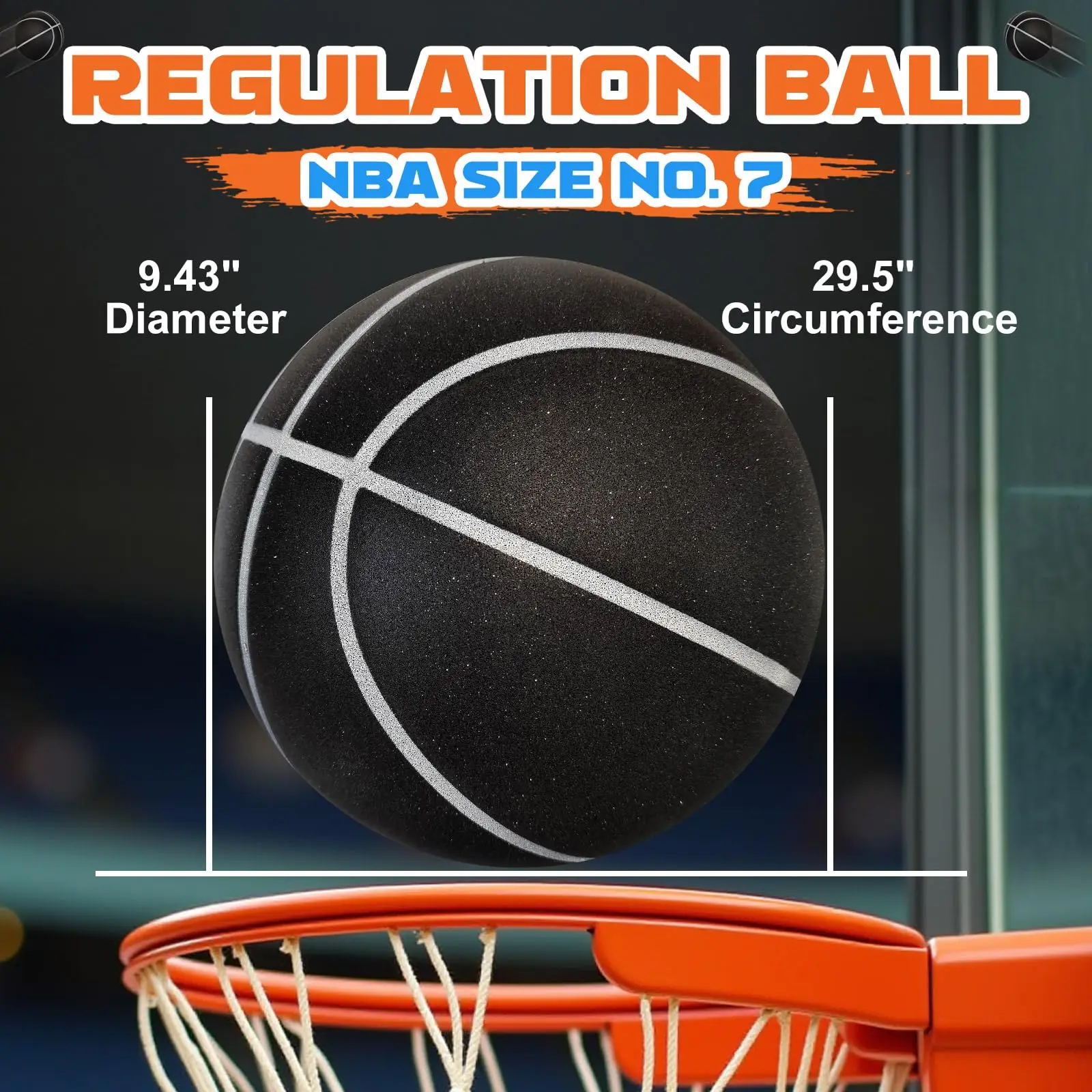 

Indoor Silent Training Basketball, Foam Material, High Bounce & Noise-Free, for Home Practice & Parent-Child Games