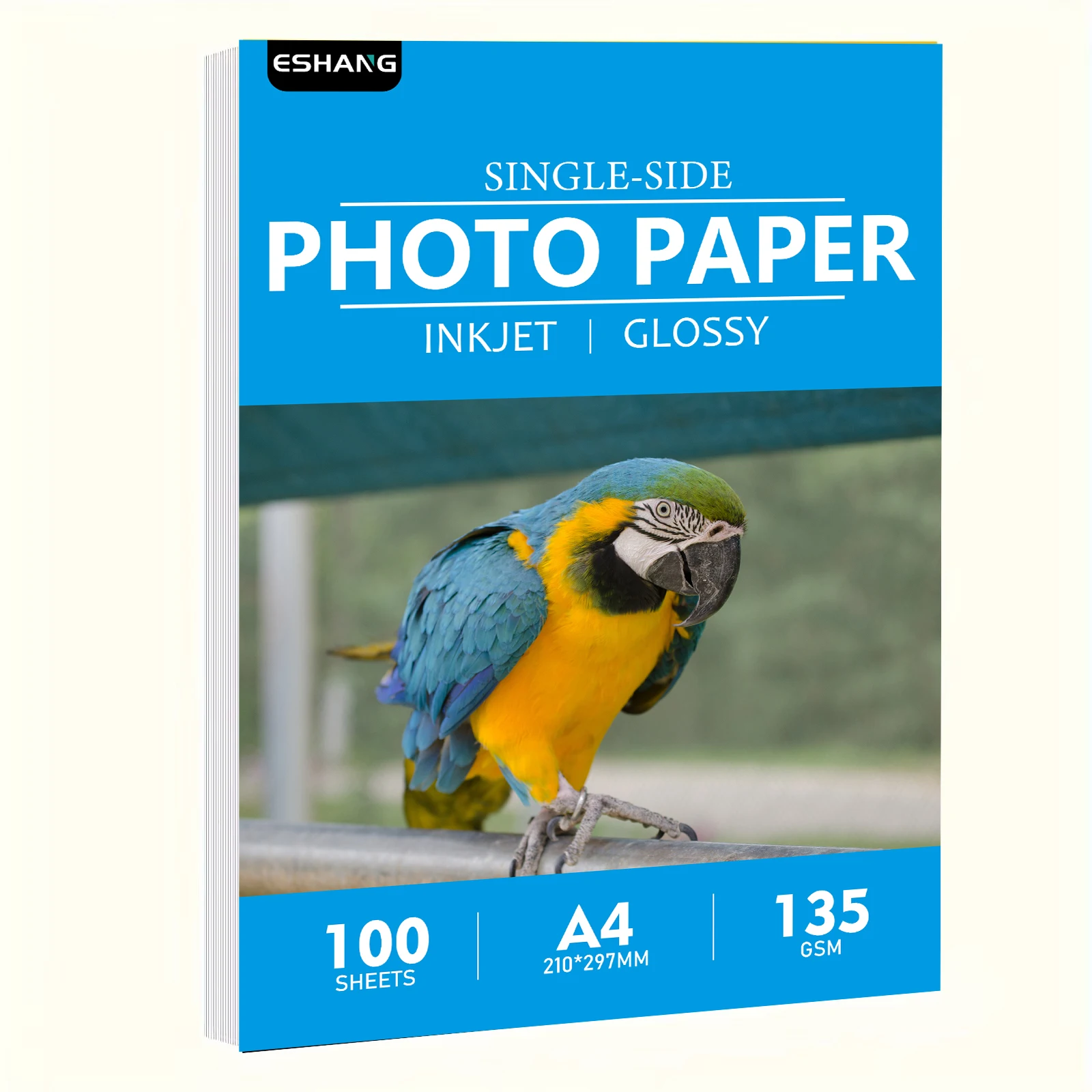 100 135gsm single-sided glossy A4 photo paper for school use
