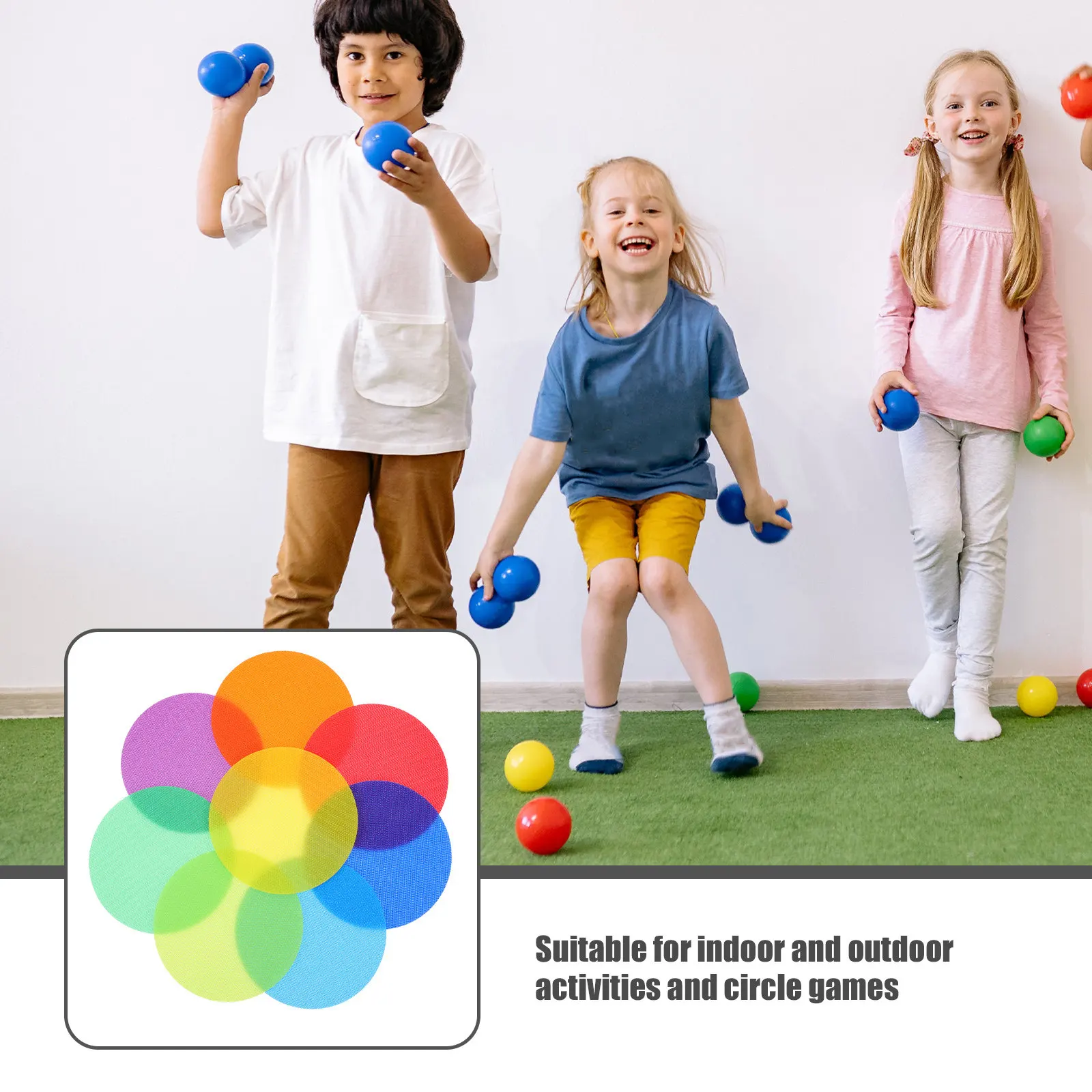 36Pcs Carpet Spot Markers Sit Dots for Classroom Indoor Outdoor Activities Educational Learning