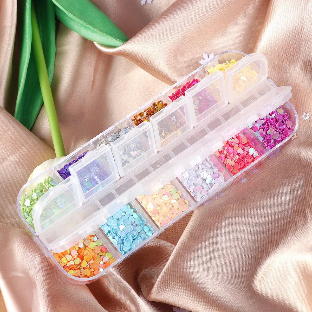 

Sequin Accessories Easy to Apply Nail Stickers Women Art Manicure Decals Heart Shape