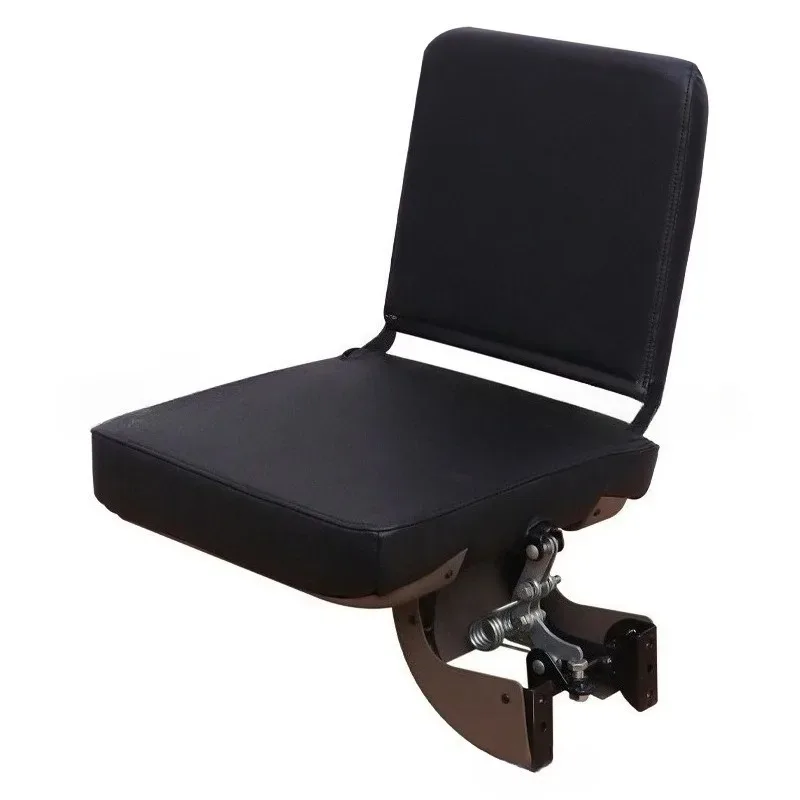 RV Bus Folding Flip Seat Elegant Leather Automatic Rebound Folding Seat To Reduce Fatigue Heavy Duty Camper Bus Accessory Seat