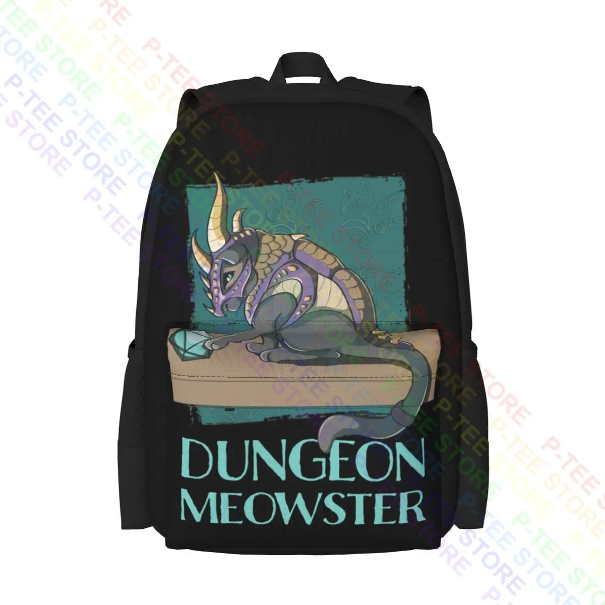 Dungeon Meowster Cat With Dragon Armor Large Capacity Backpack Gym Training 3d Printing Large Capacity