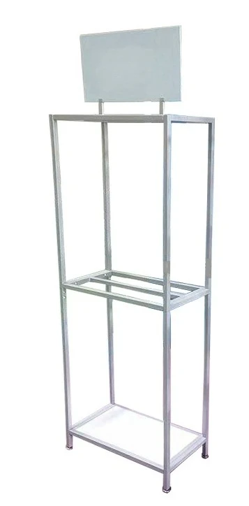 Custom Design Counter Top Extension Bracket Hair Products Store Lockable Metal Wig Hair Rack Bracket