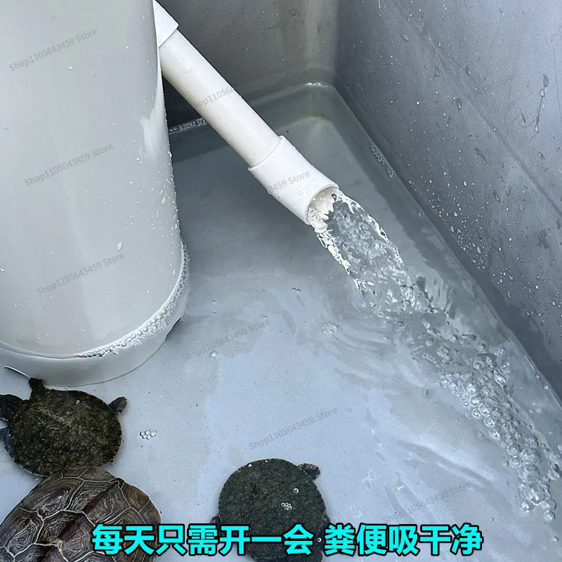 Turtle Low Water Level Filter Fecal Suction Silent Turtle Pool Turtle Box Filter Bucket Built-in Water Purification Equipment