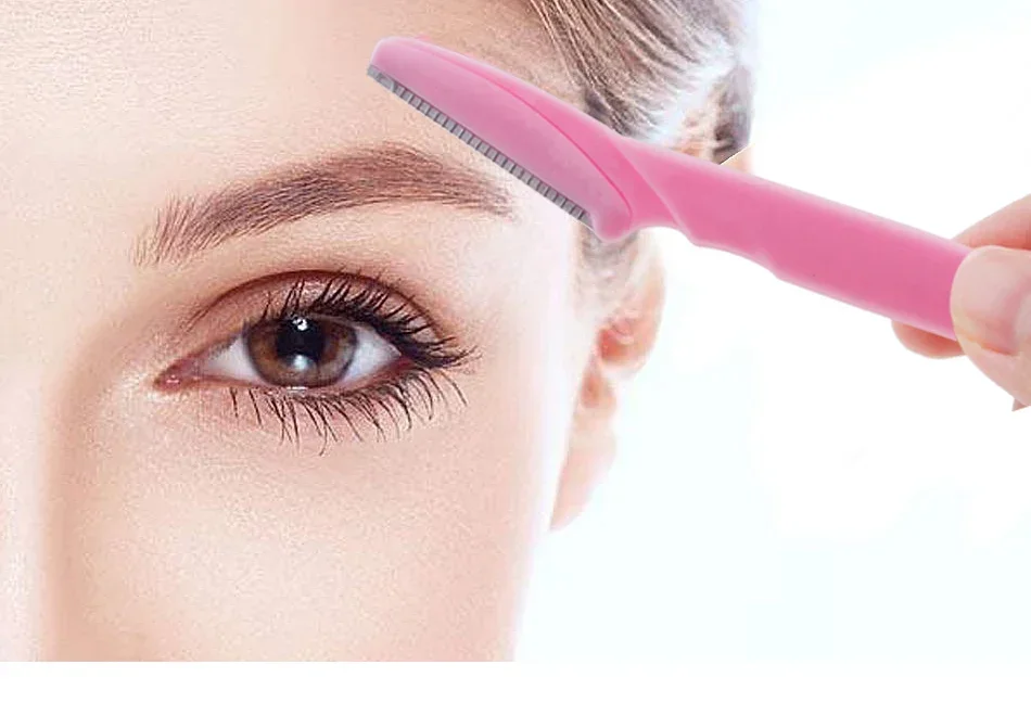 3/10Pcs Augenbraue Epilation Haar Entfernung Schneider Sicherheit Messer Make-Up Schaber Augenbraue Trimmer Klinge Frauen Gesicht Rasierer Tragbare – Detail 1