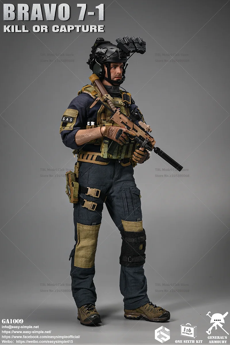 Escala 1/6, tema de asuntos militares, servicio aéreo especial, conjunto completo de figura de acción de soldado de 12 pulgadas, disponible, fácil y simple GA1009 BRAVO7-1