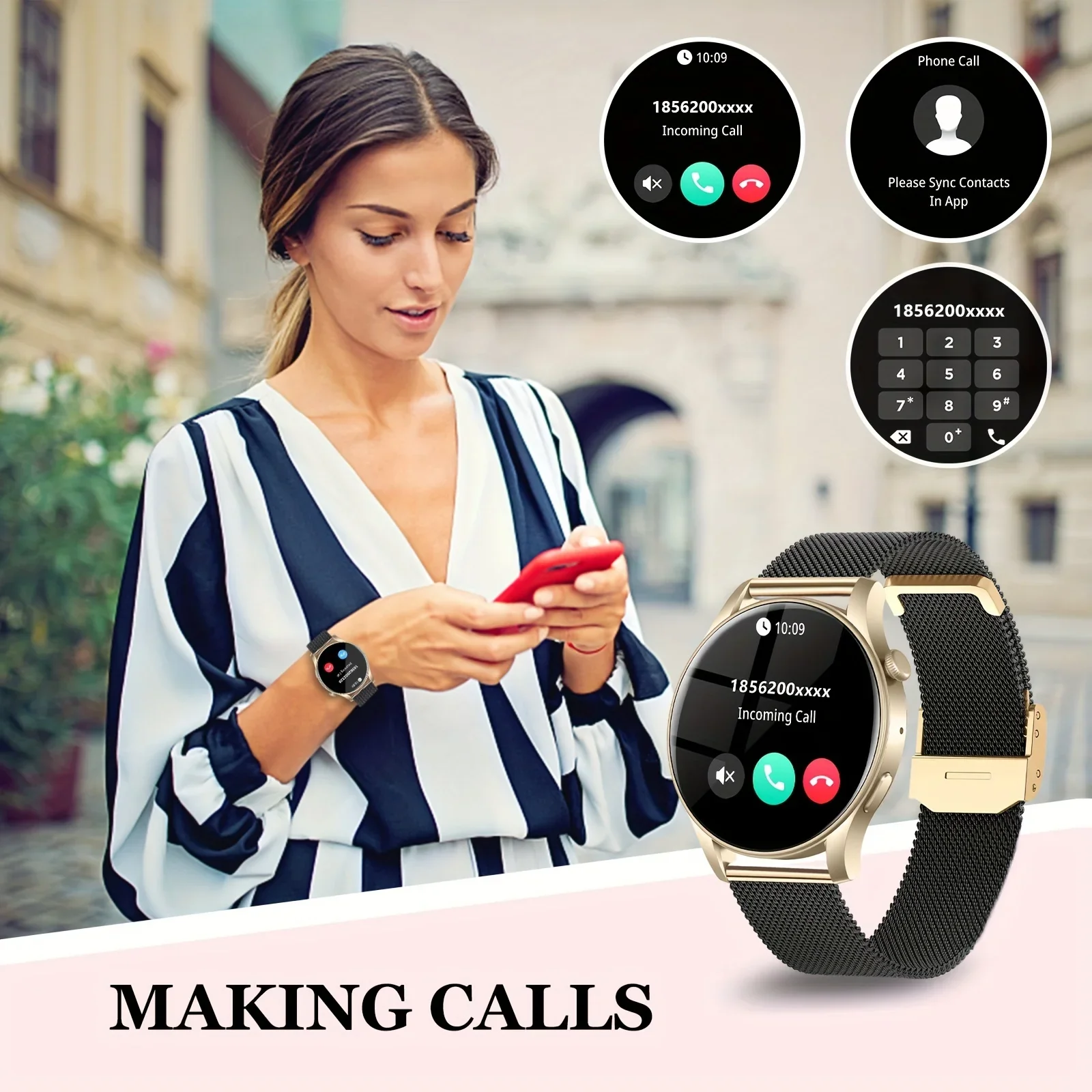 For Huawei WATCH 4 NFC Smart Watch 1.32-inch IP68 Heart Rate Monitoring Health Sports Bluetooth Call Women's Smartwatch