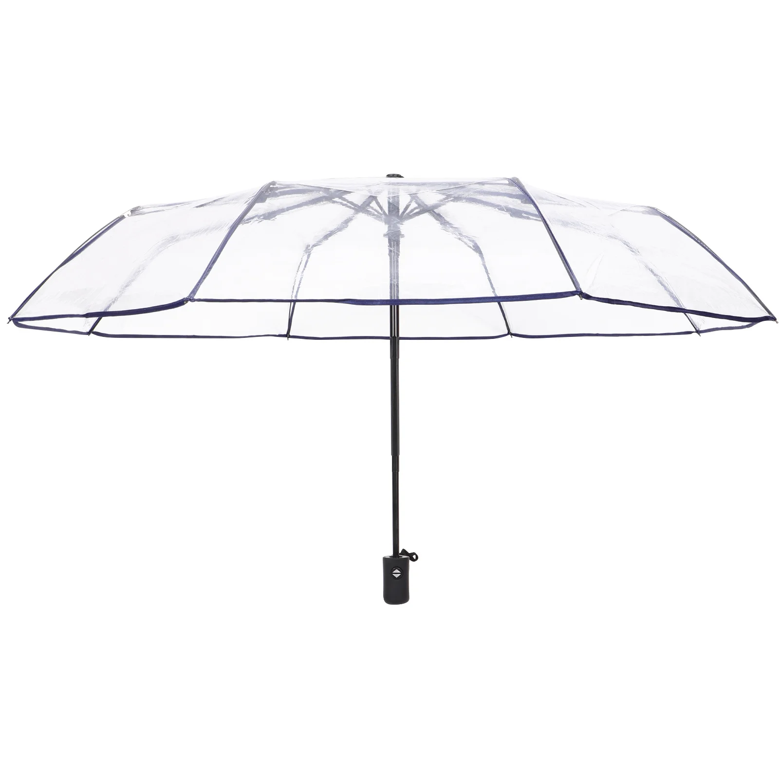 

1Pcs Folding Umbrella Transparent Design Fully Automatic Open Close Compact Travel Umbrella for Rainy Day Outdoor Sun Protection