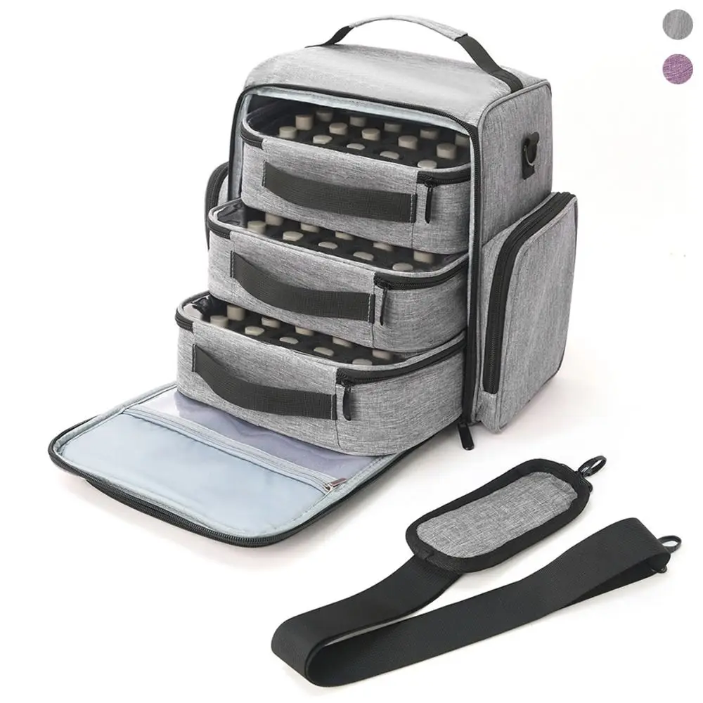 3 Removable Box Makeup Bag Large Capacity Shockproof Cosmetic Organizer Wear Resistant Portable Nails Tool Storage Bag Artist