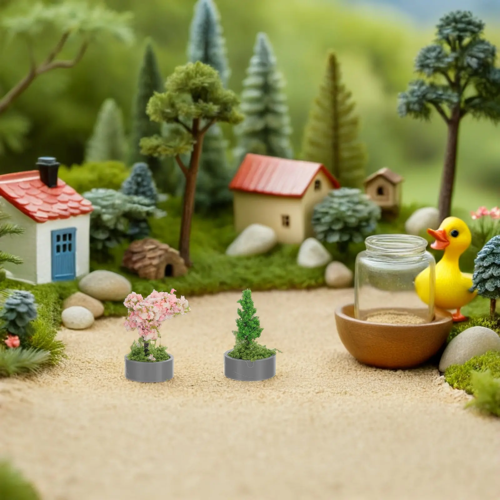 

Micro Scenery Bonsai Garden Mini Trees Artificial Landscape Decor Indoor Plant Arrangement for Terrariums Desk Home Office