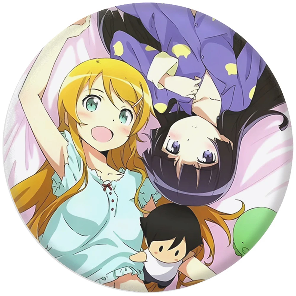 Anime Ore no imouto ga konna ni kawaiiwake ga nai Kousaka Kirino Kousaka Kyousuke Cosplay Costume Badge Pin SPTE Tinplate Brooch