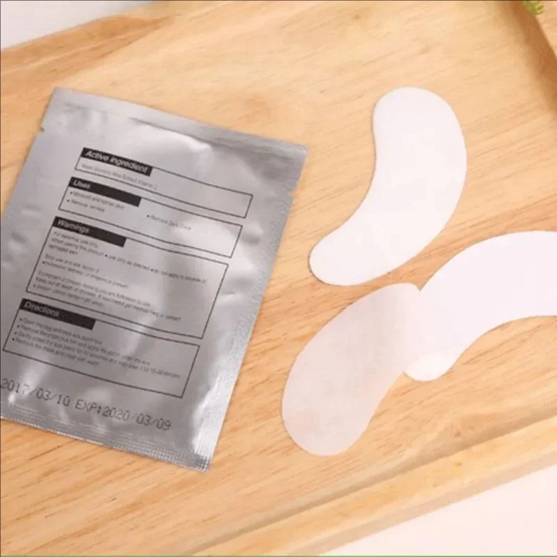 50pcs ExtensionBest non pelucheux sous Gel tampons pour cils Patch oculaire coussinets en Latex sous masque pour les yeux Patch Gel collagène cristal