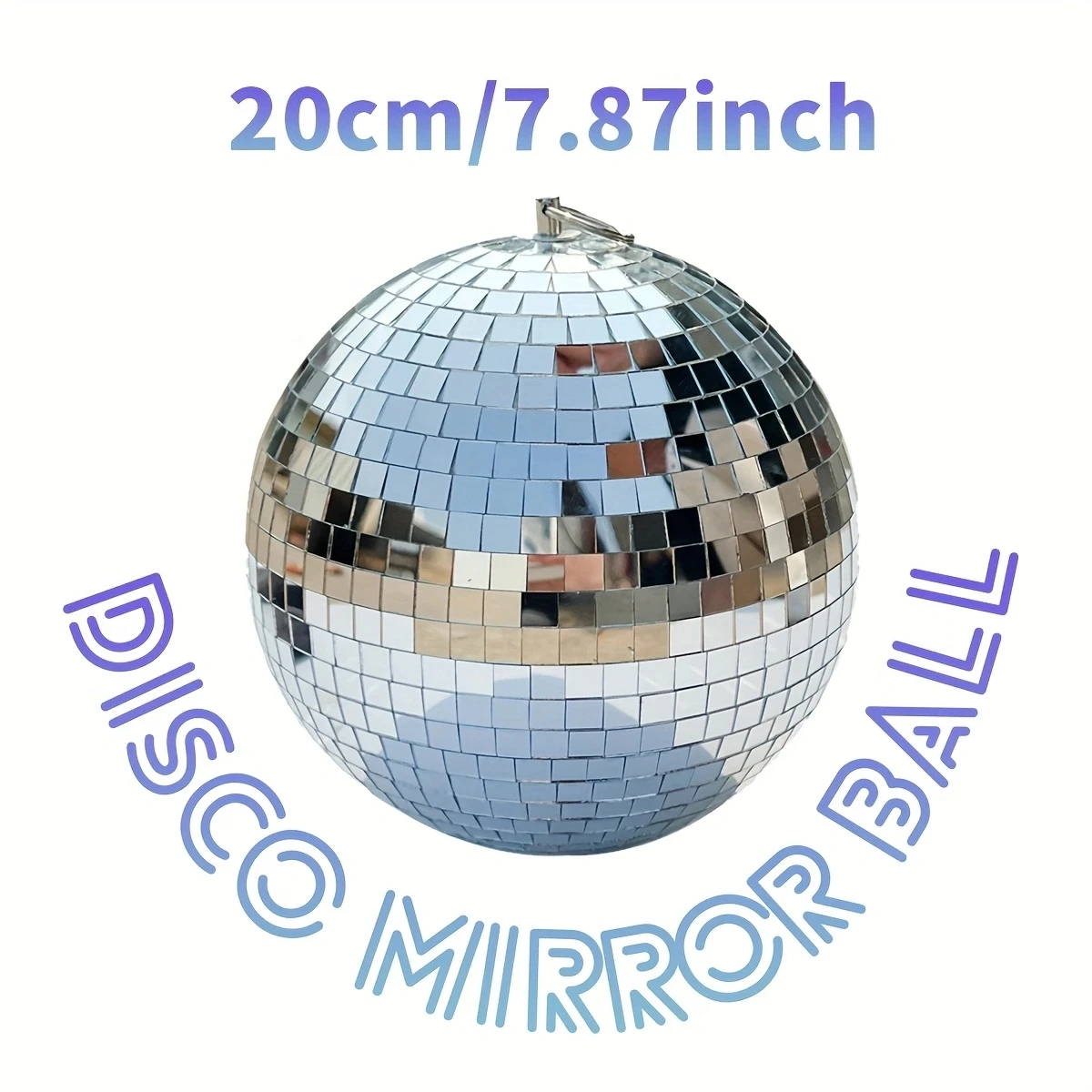 Colorful Stage Light Effect 8 Inch 20cm Disco Mirror Glitter Ball Lightweight Silver Christmas Party Decoration Wedding Festival