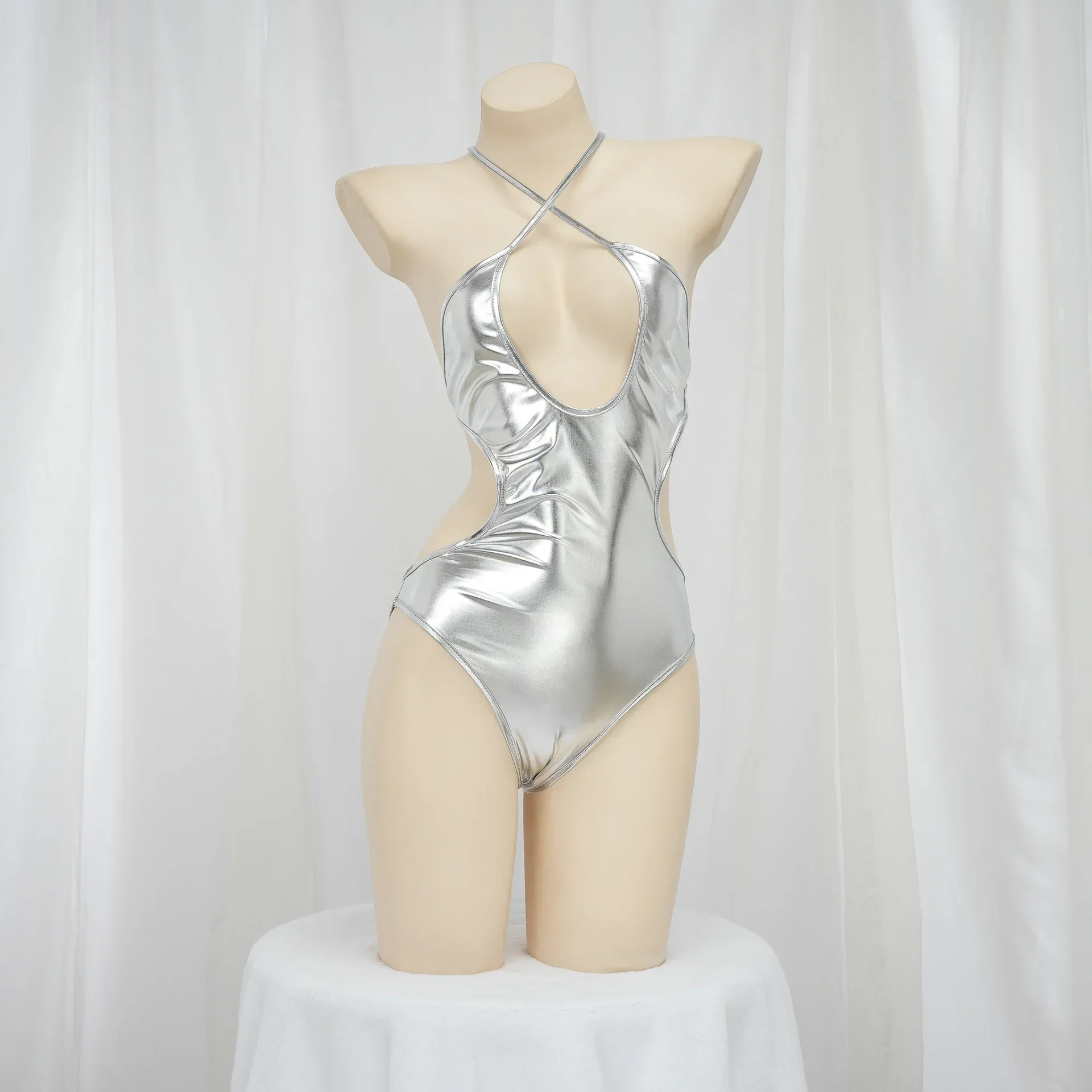 One Piece Swimsuit Sexy Halter Hollow Out Women Swimwear Female Monokini High Cut Bather Bathing Suit Swim Beachwear Bodysuit