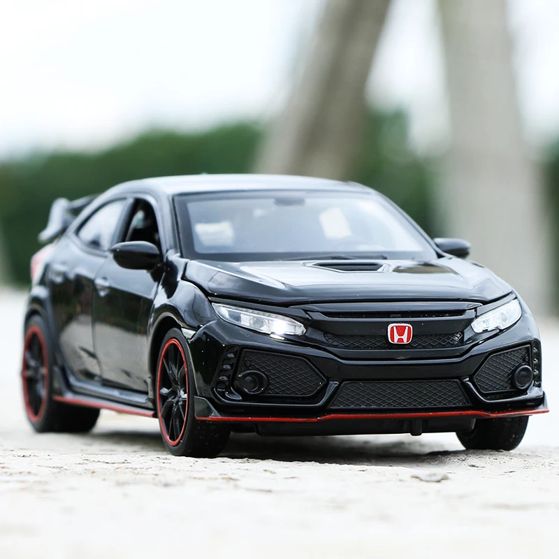 Modellino di auto in lega pressofuso di Honda Civic TYPE R 1/32 scala di Voiture in miniatura Diecast Toy Vehicle Boy Car Gift Birthday