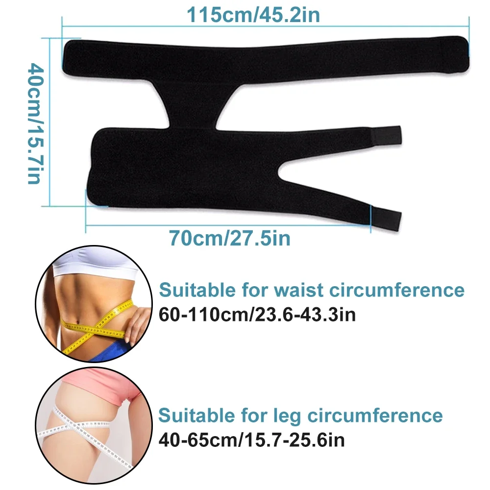 1 Stuks Liessteun, Lies Compressie Wrap Voor Heupbuiger Brace, Verstelbare Ischiaspijnverlichting Brace En Dij Hamstring Mouw