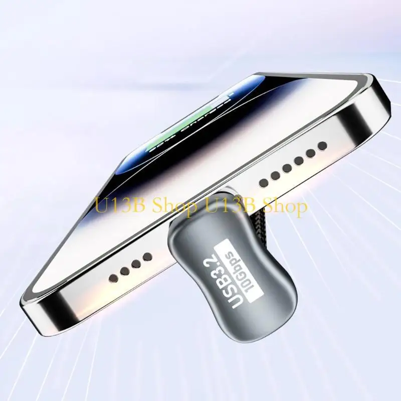 U13B PD100W USB C vers USB C Cable Cordon données rapide 10 Gbit / s pour les tablettes d'ordinateurs portables
