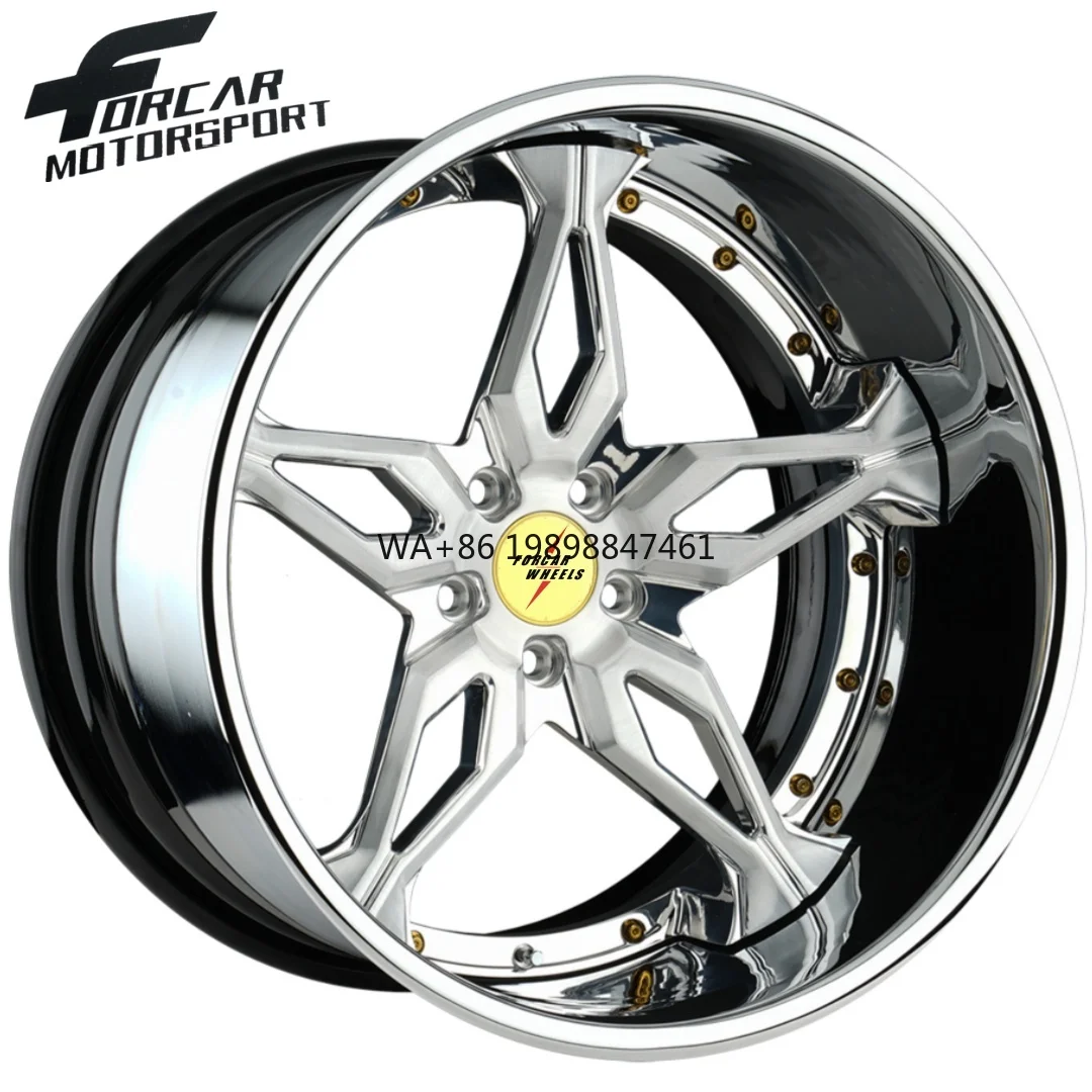 

Aftermarket Forged Car Wheels Aluminum T6061-T6 18 19 20 21 22 23 24 26inch 2-Pcs Rims