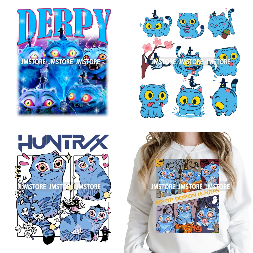 

Kpop Culture Idol Movie Inspired Music Lover Cute Blue Anime Character Iron on DTF Transfers Stickers Ready to Press for Clothes