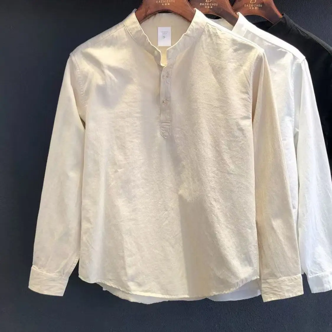 New 2026 Spring Collection Men's Long-sleeve Solid Color Shirt - Versatile Minimalist Breathable and Premium Quality