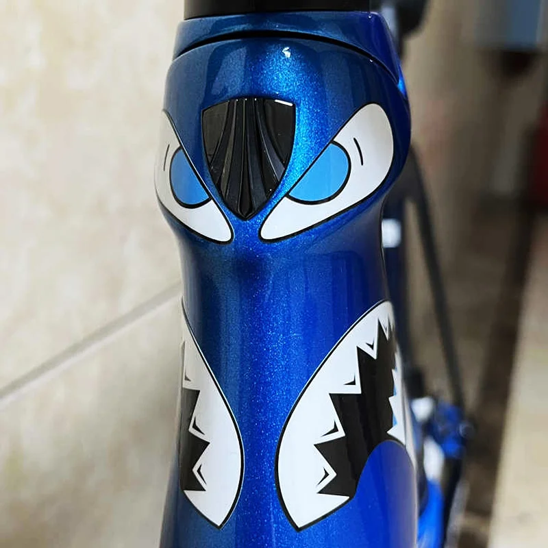 Shark Pattern Bike Sticker Set, Durable PVC Perfect Fit Frame Decals for Road Bike & MTB, Ideal Holiday Gift Accessories