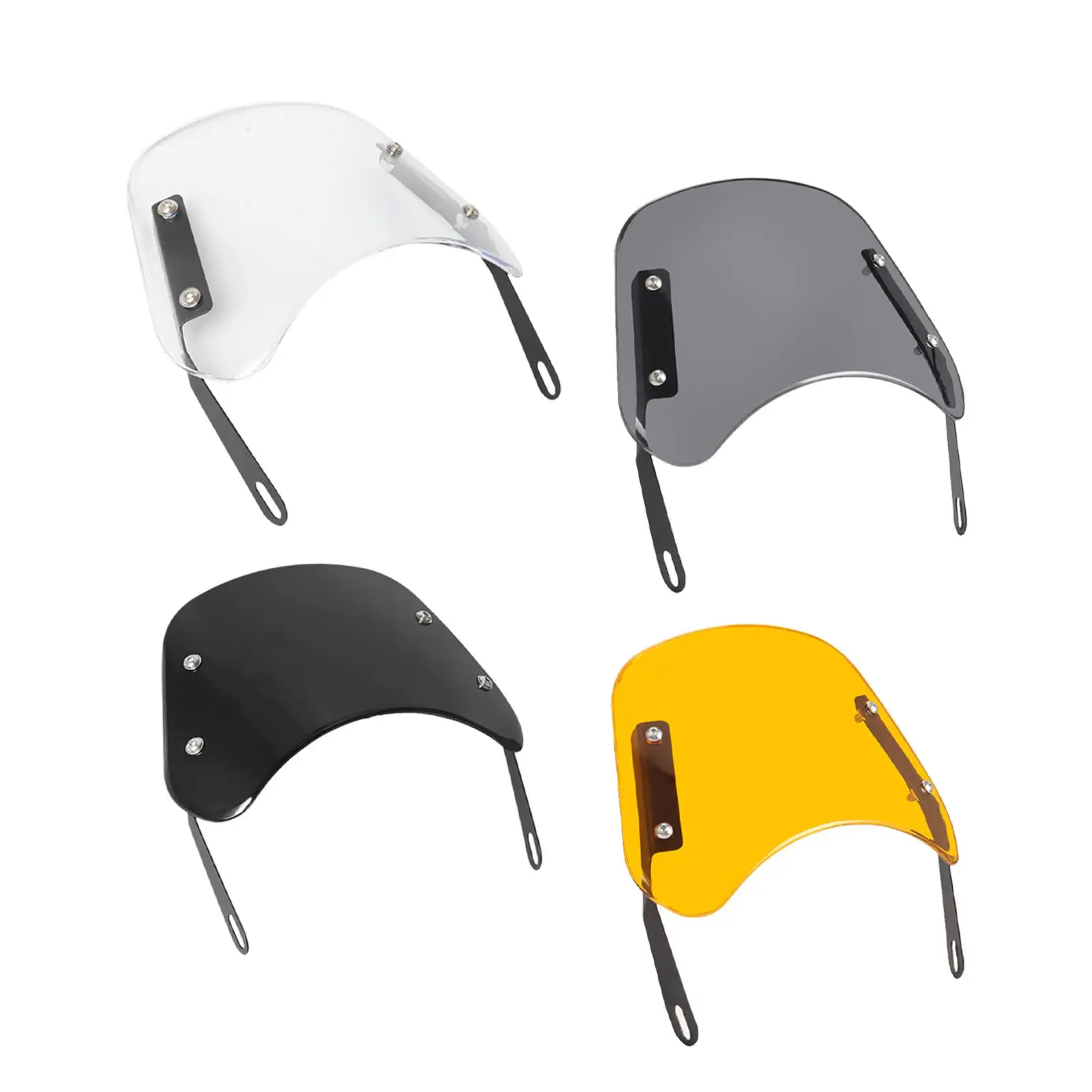 Motorcycle Windshield Front Flyscreen Easy to Install Detachable Practical Motorbike Modification Accessories for Mopeds
