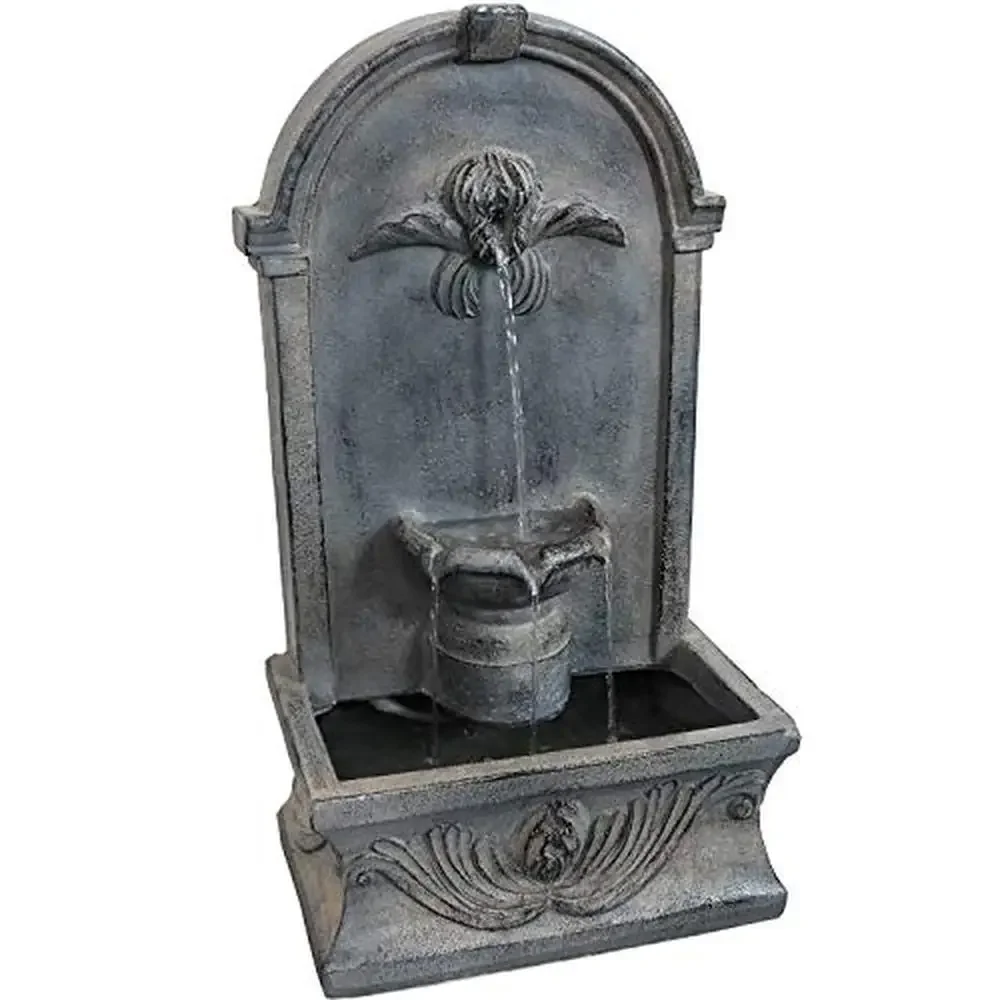 

French-Inspired Water Fountain 28" Indoor/Outdoor Glass Fiber Concrete Circulating Pump Included Weather Resistant Soothing