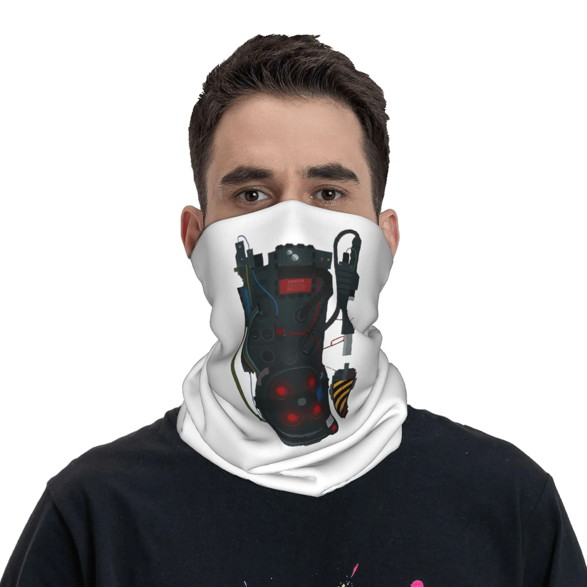 Ghostbusters Proton Pack باندانا الرقبة الجراب المطبوعة التفاف وشاح قناع الوجه الدافئ المشي لمسافات طويلة الصيد للجنسين الكبار تنفس