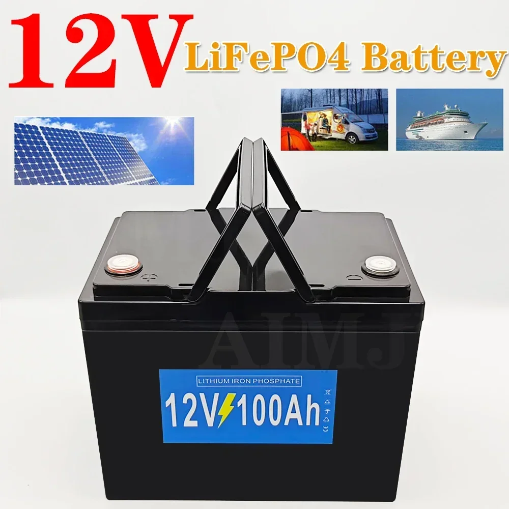 12.8V Golf cart Solar Energy LiFePO4 Battery 12V 100AH Lithium Iron Phosphate Batteries for Car lighter