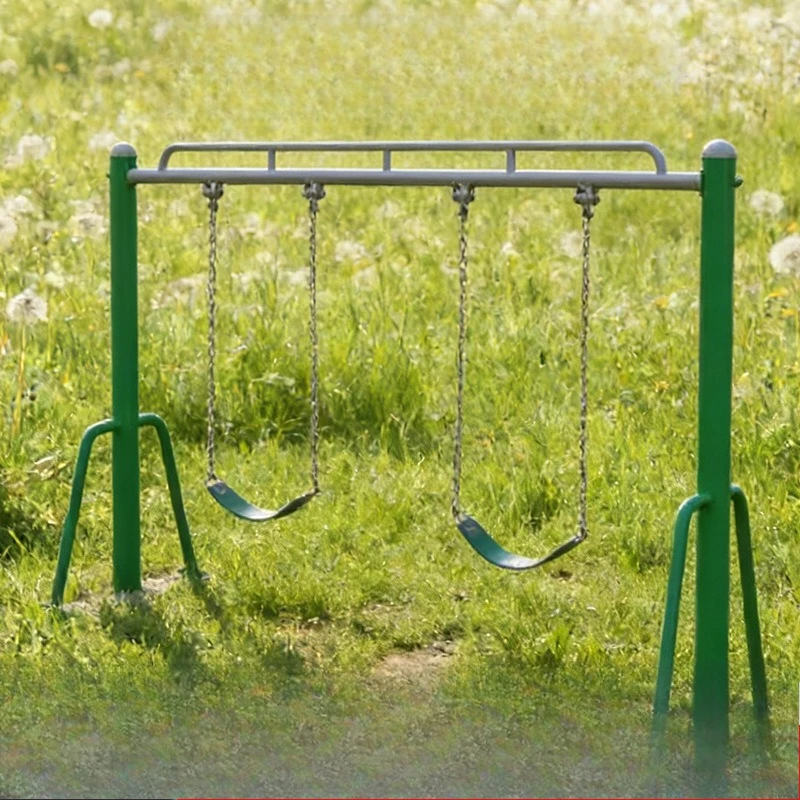 Double outdoor swing green bracket curved seat amusement facilities outdoor lawn leisure amusement equipment