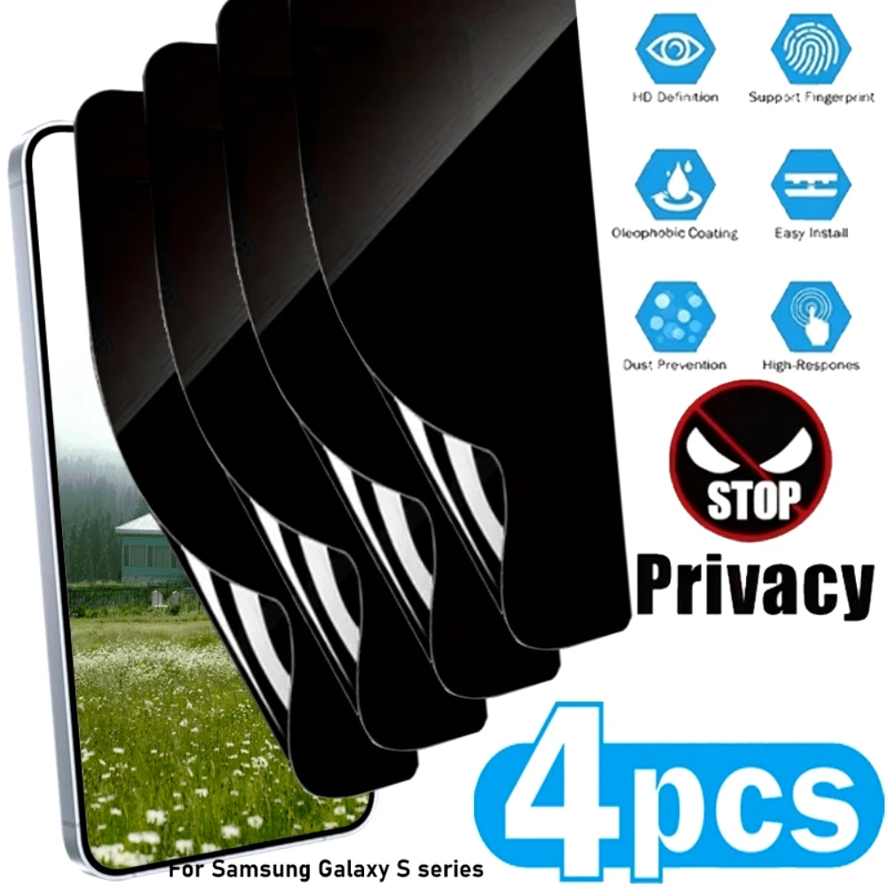 

4Pcs Anti Spy Hydrogel Film for Samsung Galaxy S26 S25 S24 S23 Ultra S22 S21 S20 Plus S26 S25 Edge Anti-Scratch Screen Protector