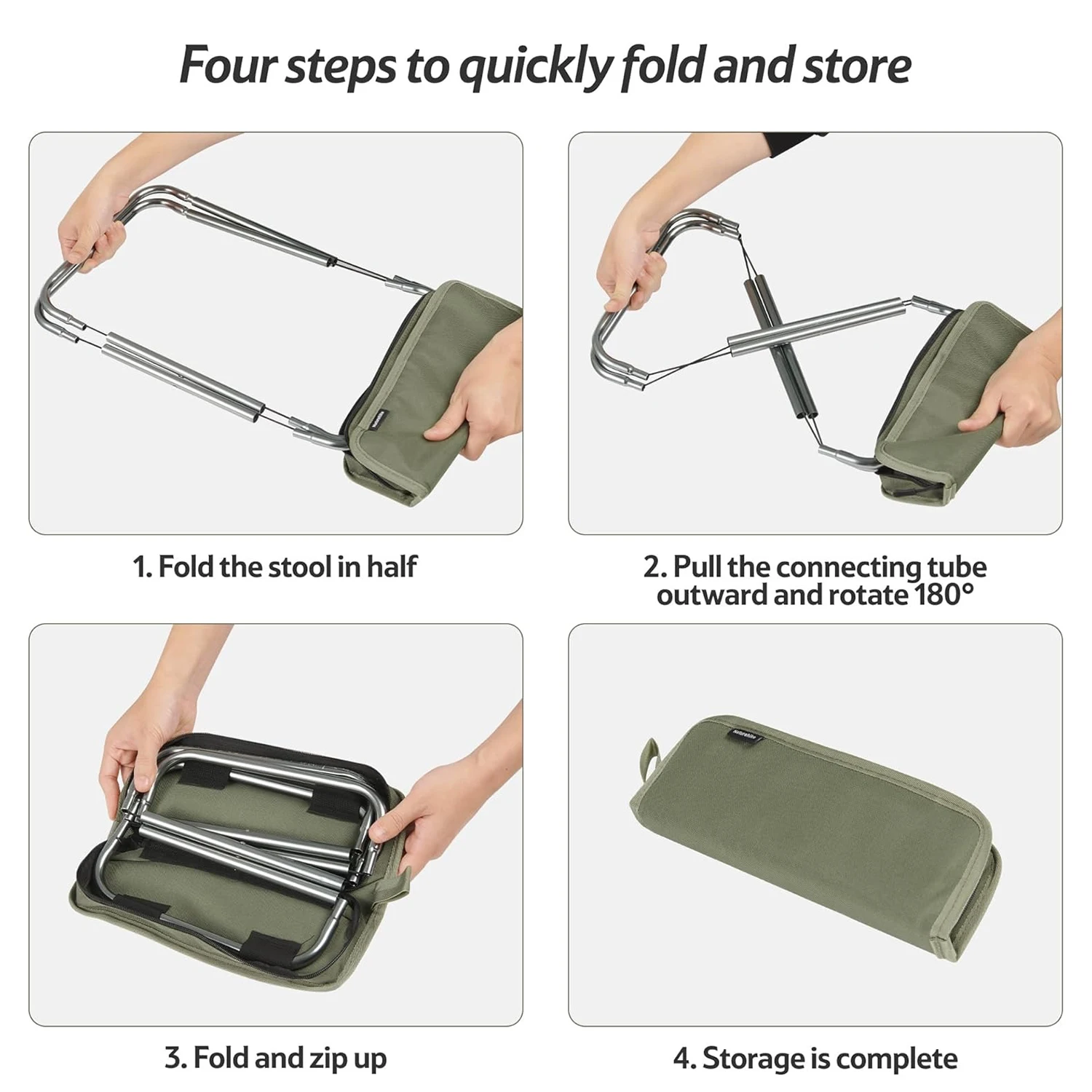 Naturehike Folding Stool for Outdoor Leisure Portable Lightweight Aluminum Chair High Load Travel Camping Foldable Fishing Chair image 5