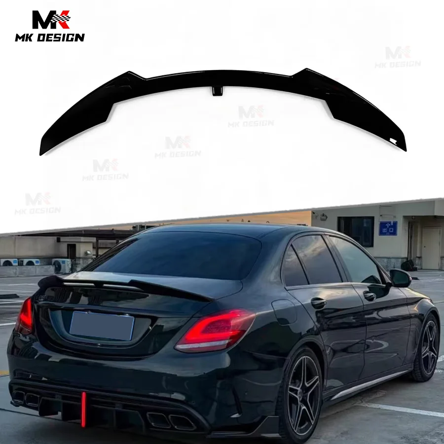 

Gloss Black VTEN Style Rear Trunk Lip Spoiler for Mercedes Benz C-Class W205 C63 C260 4D Sedan 2015-2021 Rear Spoiler Boot Wing
