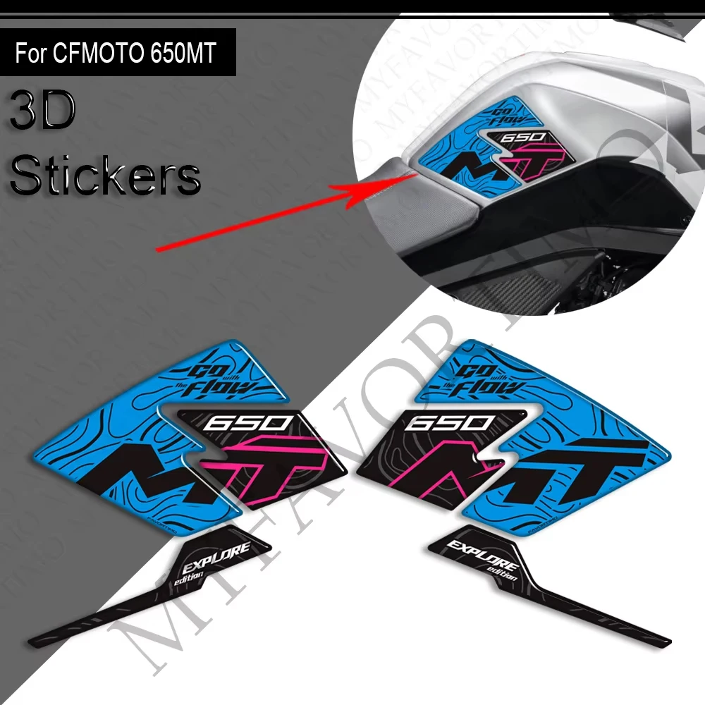

For CFMOTO CF MOTO 650MT 650 MT Touring Bike Adventure ADV Tank Pad Side Grips Gas Fuel Oil Knee Protector Stickers Decals