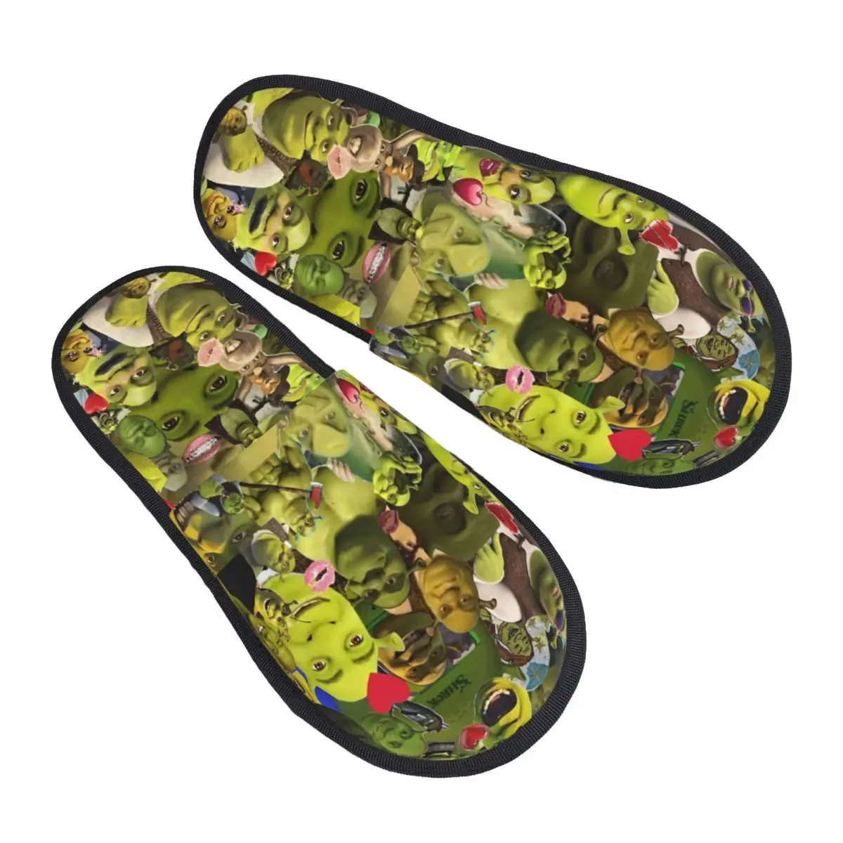 S-Shreks Winter Cotton Home Slippers Indoor Cozy Memory Foam Slides Non-skid