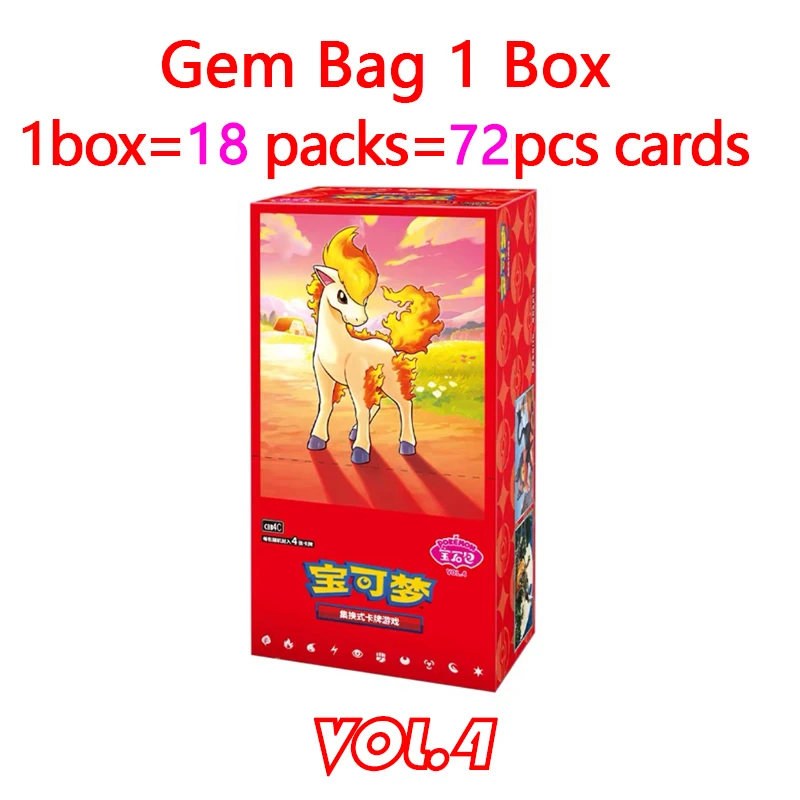 Originele Pokémon Gem Pack Kaarten Vol.5 Vol.3 Vol.2 Vol.1 Trading PTCG Bag Gem Box Deck Sprigatito Eevee Pikachu Gengar Kaart Cadeau
