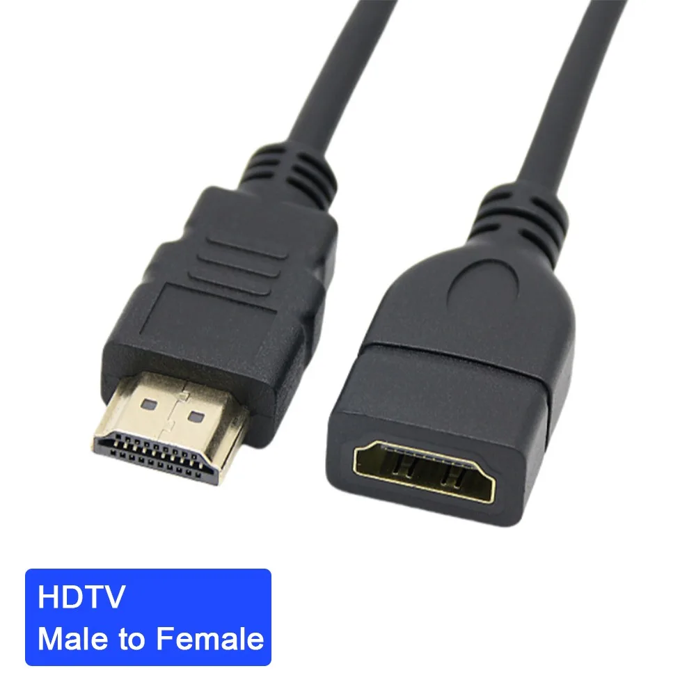 HDMI-совместимый удлинительный кабель 2.0 (штекер-гнездо) 4K@60Hz Ultra HD 3D 1080P с Ethernet, позолоченный разъем, полностью медный сердечник